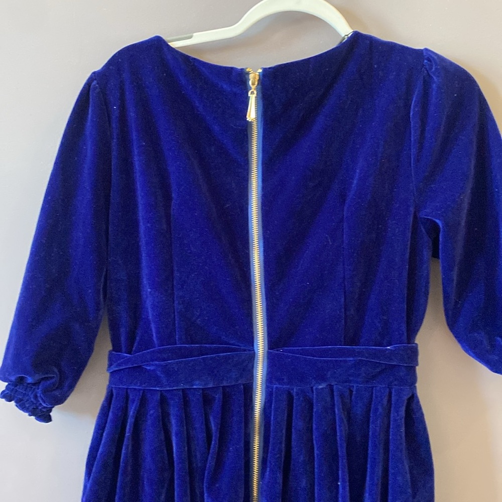 Fei in van Casual Vintage Round Neck Velvet Tunic Swing A-Line Midi Party Dress - Picture 9 of 12